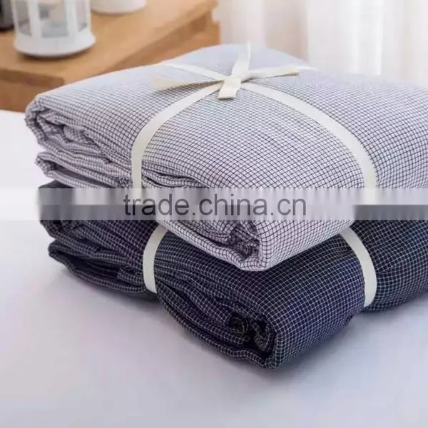 New Design Plaid Style 100%cotton Yarn Dye Duvet Cover and Pillow Covers photo-6