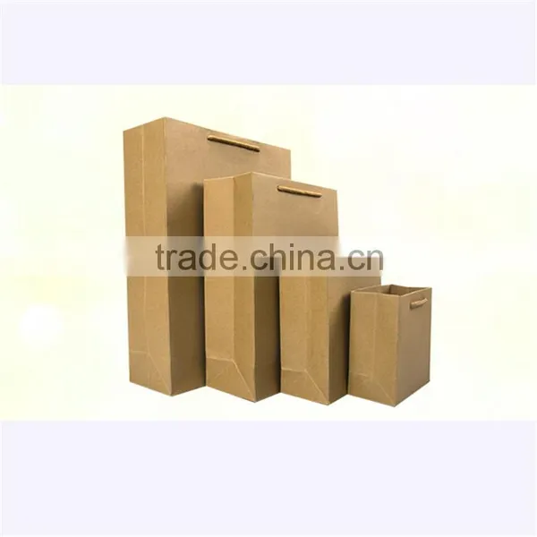Eco-friendly Biodegradable Brown Kraft Paper Shopping Bag photo-3