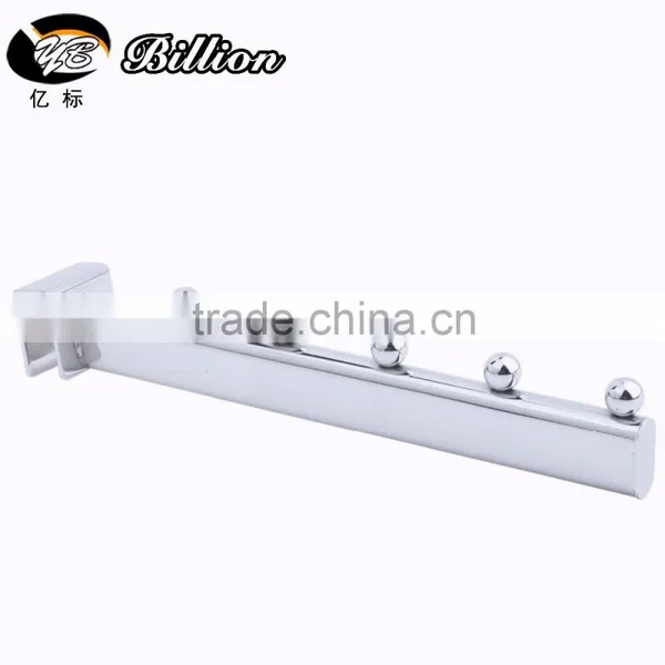 Metal Chrome Crossbar Fix Display Hook 15*30 Square Tube Straight Arm Display Hook With 9 Balls photo-3