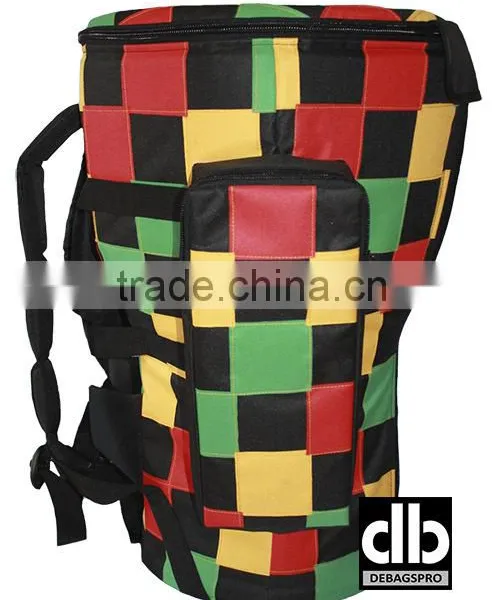 African Djembe Drums Gig Bags Deluxe Rasta Patchwork photo-3