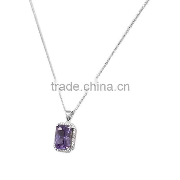 New Product Fashion Jewelry Purple Amethyst Crystal Necklace photo-2