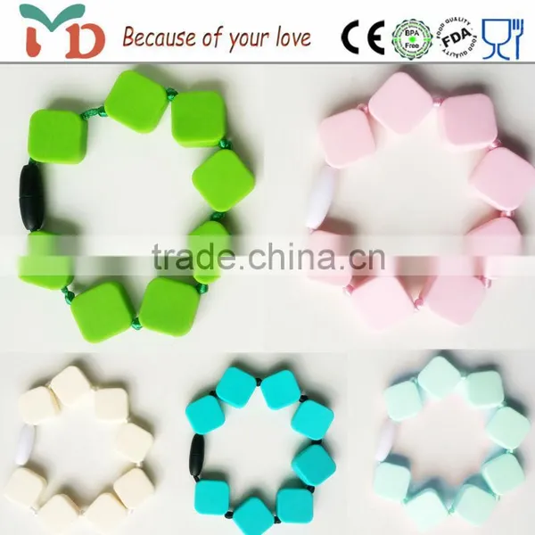 Soft Silicone Rubber Teething Ring/Silicone Necklace photo-5