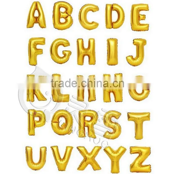 Gold and Silver Alphabet Balloons, Aluminium Foil Letter Balloons Quality Choice