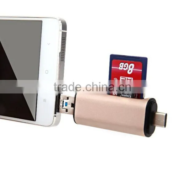 3-in-1 USB-A / Micro USB / Type-C Port TF SD Card Reader Support OTG Card Reader photo-3