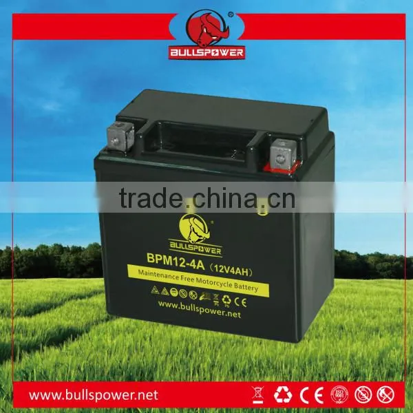 Low price lead acid electric motorcycle battery 12v 4ah