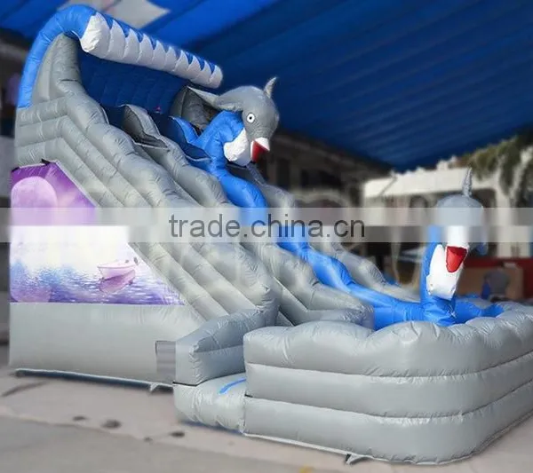 Magical Sea Wave Inflatable Water Slide Wih Pool, Commercial Inflatable Dolphin Water Slide photo-2