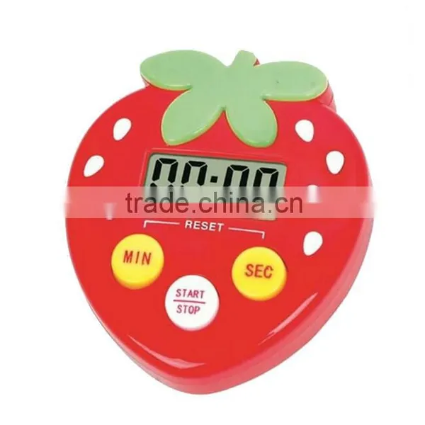 Strawberry Style LCD Display Digital Kitchen Timers With Magnetic Function photo-2