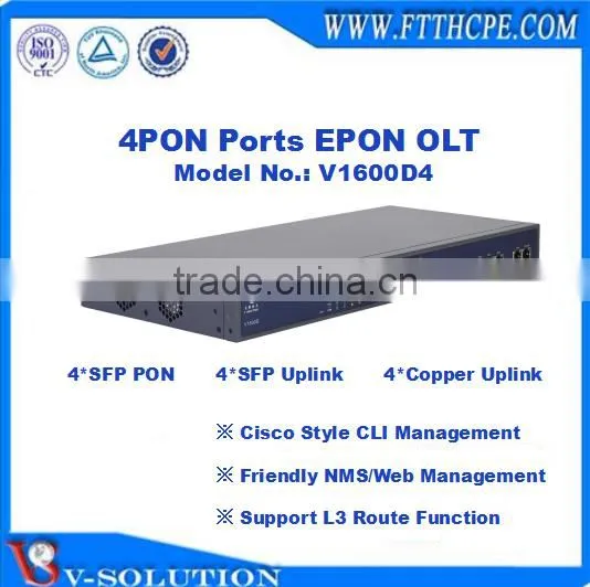 4 Ports EPON OLT Optical Line Terminal With Friendly NMS/Web Management and Cisco Style CLI Interface Support L3 Function photo-3