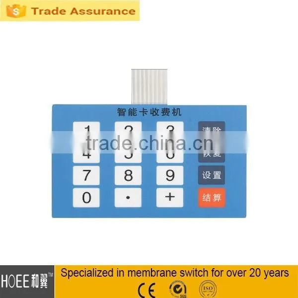 China Custom Clear Transparent Laser Window Plastic or Rubber Numeric Keypad,electronics Membrane Keyboard Switch photo-3