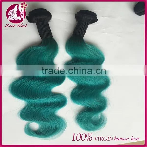 Summer Hairstyles Virgin Malaysian 100 Human Colored 1b Teal Two Tone Hair Weave for Black Women photo-4