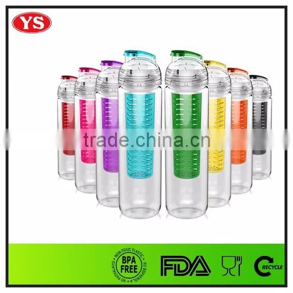 Eco-friendly BPA Free 800 ml Plastic Fruit Infuser Water Bottle for Drinking photo-3