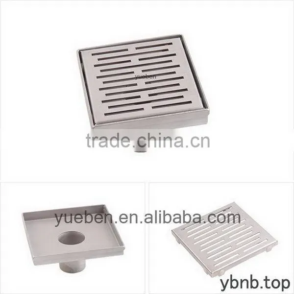 Square Stainless Steel Shower Channel Linear Bathroom Floor Drain