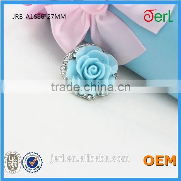 Flat Back Embellished Crystal Rhinestone Button for Hair Bow Diy Rose Buttons photo-2