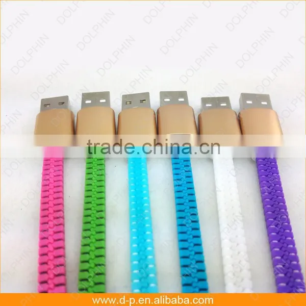 Hot Sale Solid Color Zipper Usb Cable 2 in 1 Usb Cable for Laptop photo-3