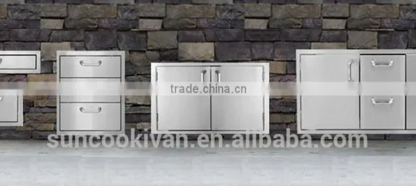 Barbecue Island Built in Doors, Stainless Steel