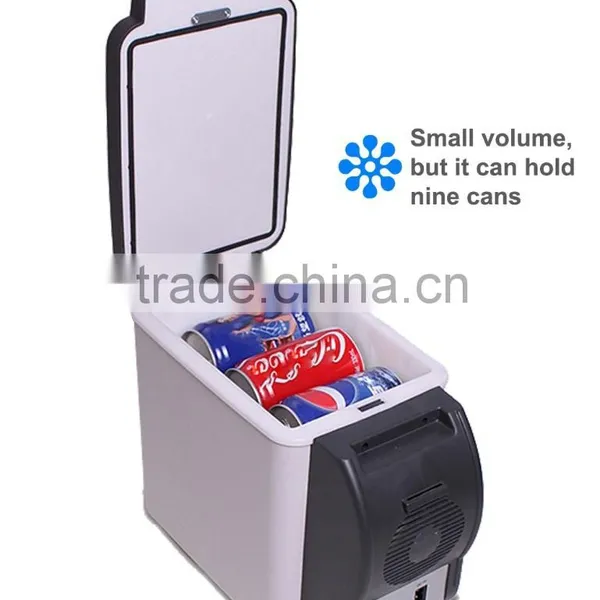 6 L Plastic Car Mini Refrigerator, Travel Drinking Cooler Box Portable Refrigerator With Shoulder Straps photo-3
