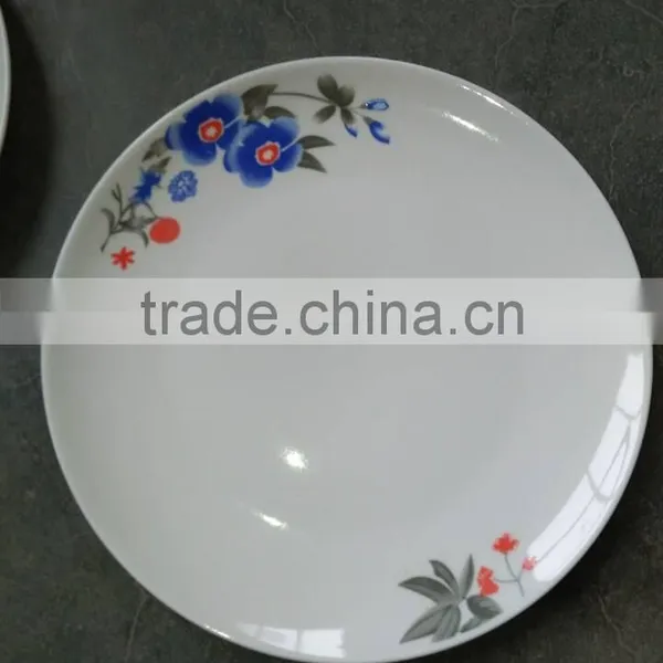 10.5inch Ceramic Moon Shaped Plate With Flower Design for Cameroon photo-3
