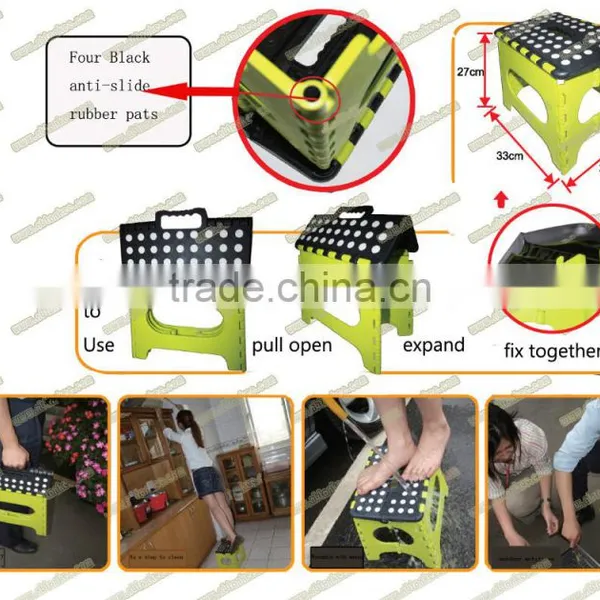 CHILDREN MINI STEP FOOT STOOL FOLDING EASY TAKING PLASTIC STOOL photo-4