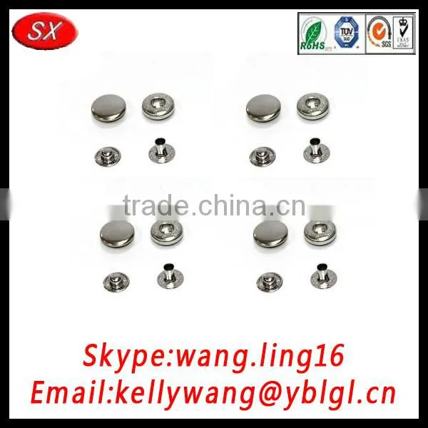 Guangdong Manufacturer Custom Made OEM Prong Snap Buttons, Aluminum Botton photo-2