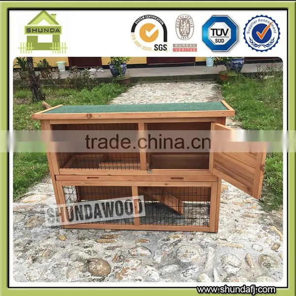 SDR001L-T Wholesale Double Decker Metal Try Rabbit Hutch Designs photo-3