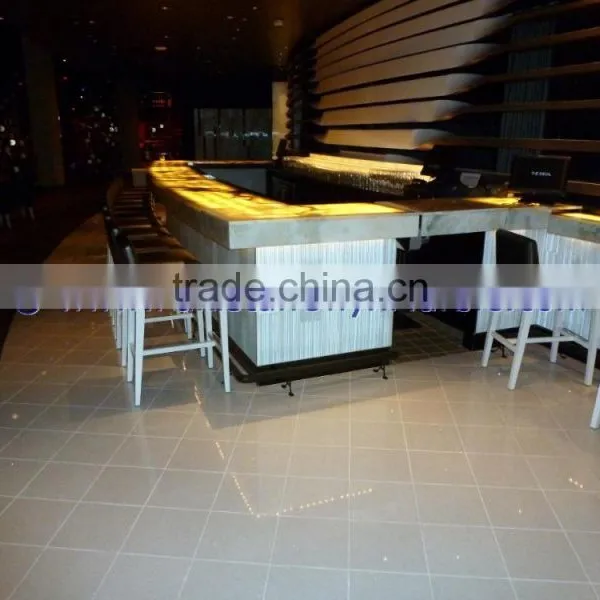 RESONABLE BACKLIT ONYX COUNTERTOPS FOR BAR RECEPTIONS photo-4