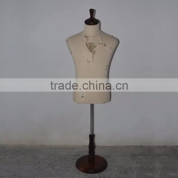 Worn Out Fabric Upper Body Retro Man Tailor Mannequin Display photo-2