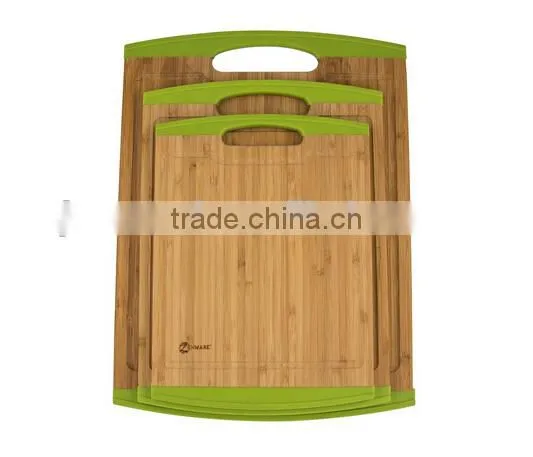 Natural Bamboo Cutting Board With Silicone Edges photo-4