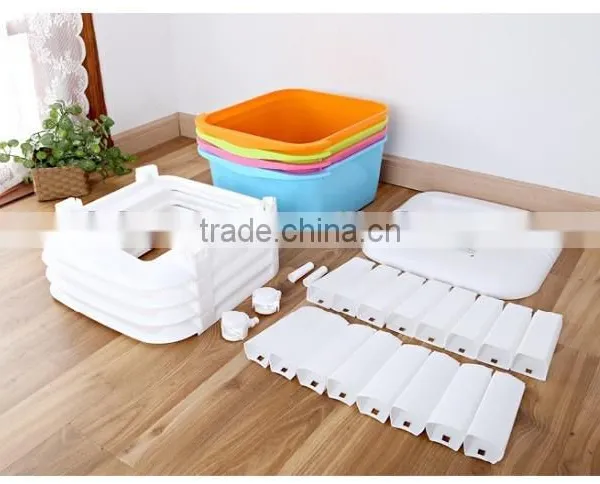 3 DRAWER WIDE CART AQUA BLUE TINT STORAGE ORGANIZER NEW photo-6