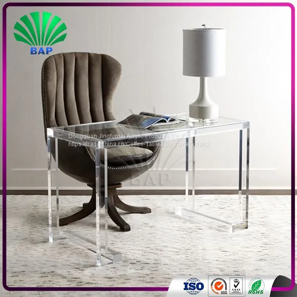 New Design Acrylic Salon Table Glass Coffee Table Clear Office Table Nail Manicure Table photo-3