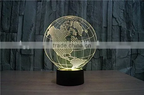 3D Lamp LED Night Light Colorful Atmosphere Lamp With USB Cable photo-3