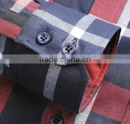 2104 New Style Men's Spring or Fall Twill Plaids Casual Shirt photo-4