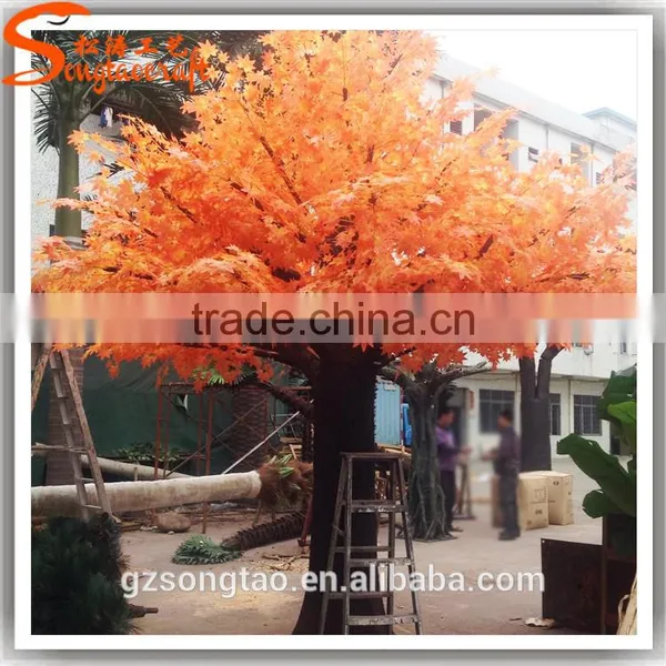 2017 Customized Artificial Autumn Red Maple Tree Cheap Artificial Trees Large Artificial Decorative Tree photo-3
