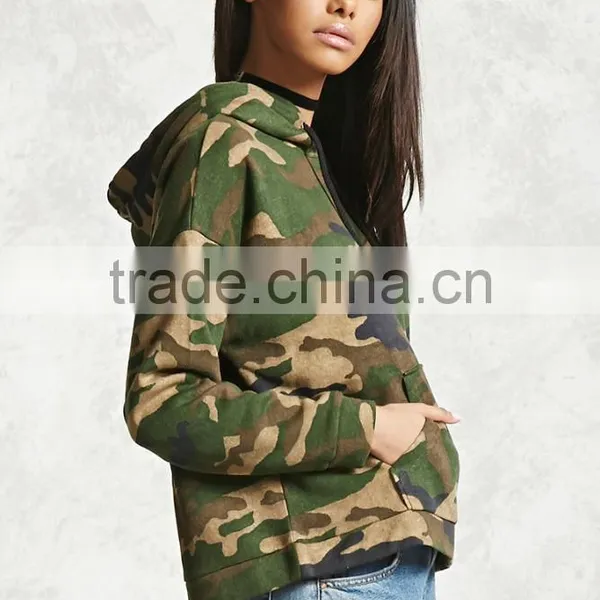 Custom Clothing Manufacturers, Pullover Custom Hoodies Long Sleeves Camo Print Custom Brand Branded Hoody photo-3