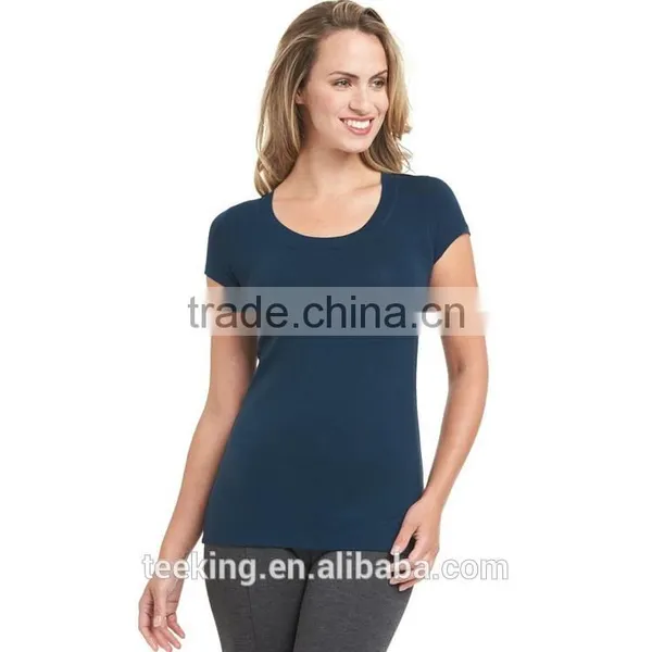 2017 New Design Plain Sport Training t Shirts Women photo-5