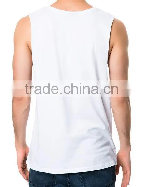 Mens Singlet Vests Custom Print Tank Top 100 Cotton Tank Top photo-4