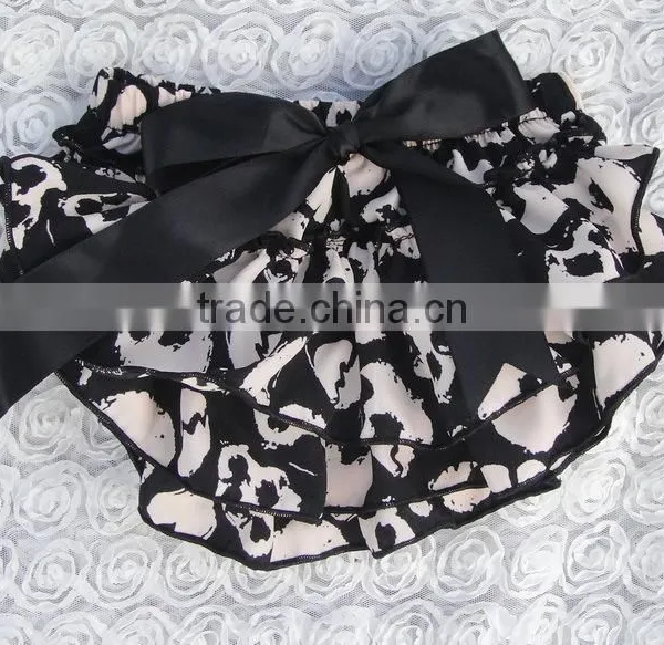 Wholesale Children Stain Underwear Ruffle Panties Baby Panties Bloomer Rand Baby Clothes With Bow photo-5