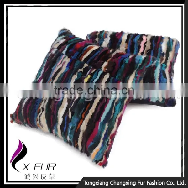 CX-D-15C Latest Design Genuine Mink Fur Pillow/Cushion Cover photo-3
