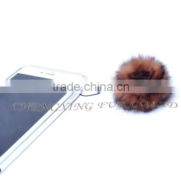 CX-A-54B Rabbit Fur Mobile Phone Strap Detachable Key Ring photo-2