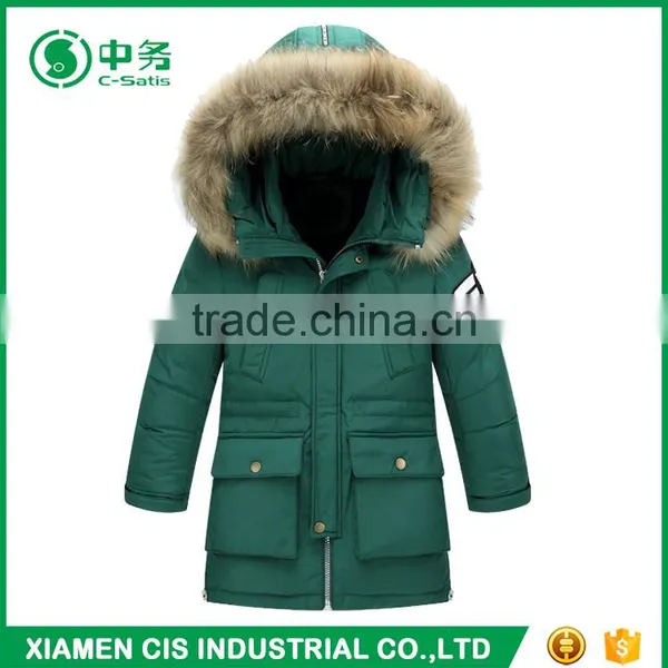New Style Hooded Thick Warm Korea Fashion Childrens Long Winter Coat photo-4
