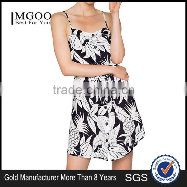 MGOO China Made OEM Manufacturer Summer Mini Chiffon Slip Dress Front Button Women Vestidos 2015 #25206052 photo-4