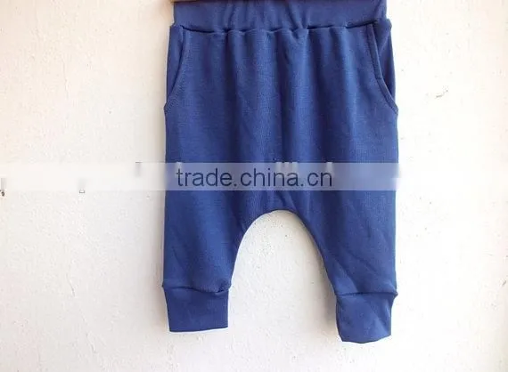New Design Baby Boy Cotton Leggings Baby Plain Grey Kids Harem Pants Wholesale photo-3