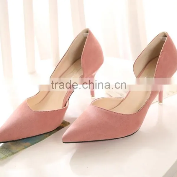 Zm50265b Stiletto Heel Pump Lady High Heel Shoes Suede Hollow Out Sexy Womens Single Shoe photo-2