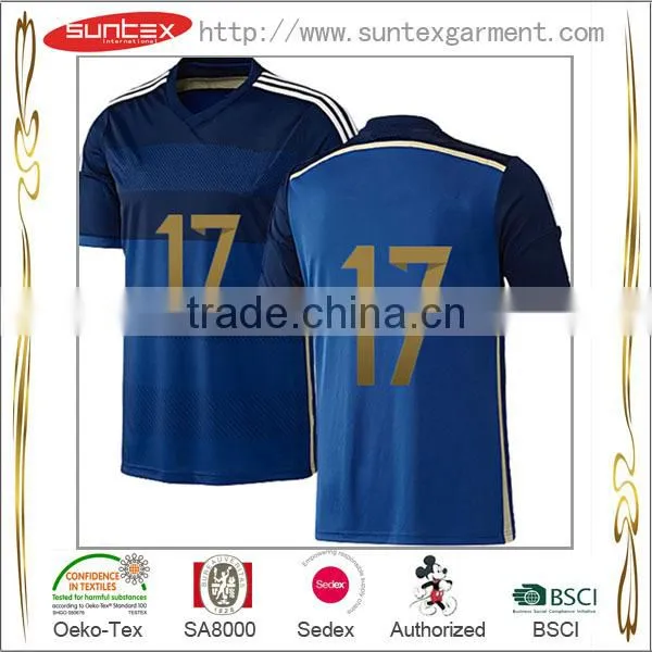 Suntex 2015 Sportswear 100% Polyester Soccer Jersey Breathable Sportswear photo-3