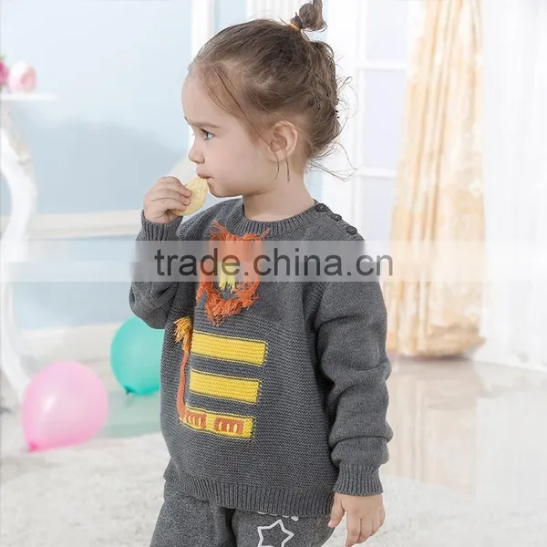 S17696A Wholesale Sweater Knitting Patterns Children Pullover Kids Sweater 2017 photo-2