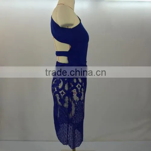 2017fashion Lace Sexy Shoulder Dress Dress Women photo-3