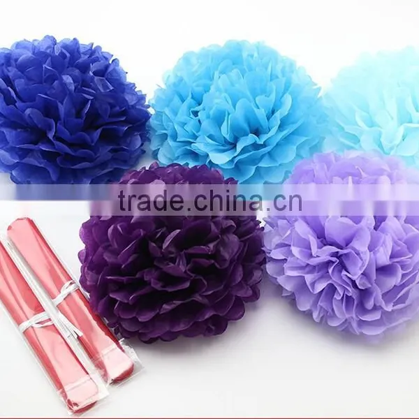 Best Fashion Colour Tissue Pom Poms for Parties photo-4