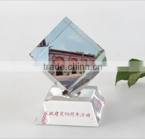 Logo Customized Personalized Crystal Glass Pictures Graduation Souvenir photo-3