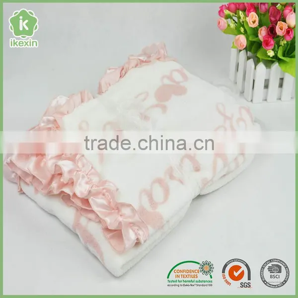 Wholesale Quaility Soft Coral Fabric Baby Blanket photo-2