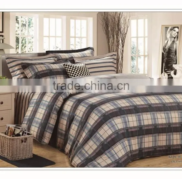 Domitory Cotton Stripes&grid 3 Pcs Single Duvet Cover Set photo-2