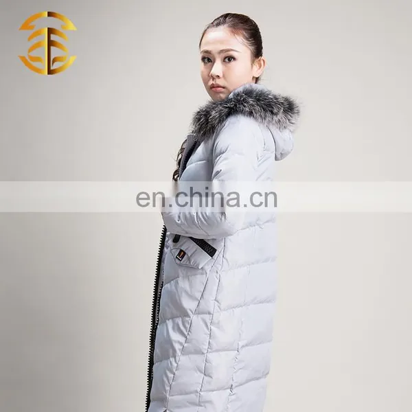 Wholesale Colorful Hooded China Ladies Long Down Jacket photo-4